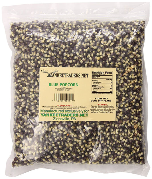 Yankee Traders Popcorn, Blue, 3 Pound (Pack of 6)