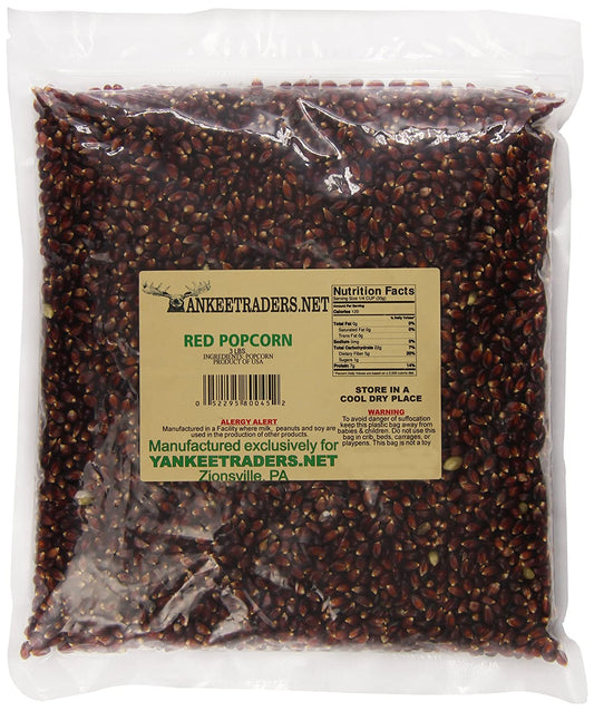 Yankee Traders Popcorn, Red, 3 Pound (Pack of 6)