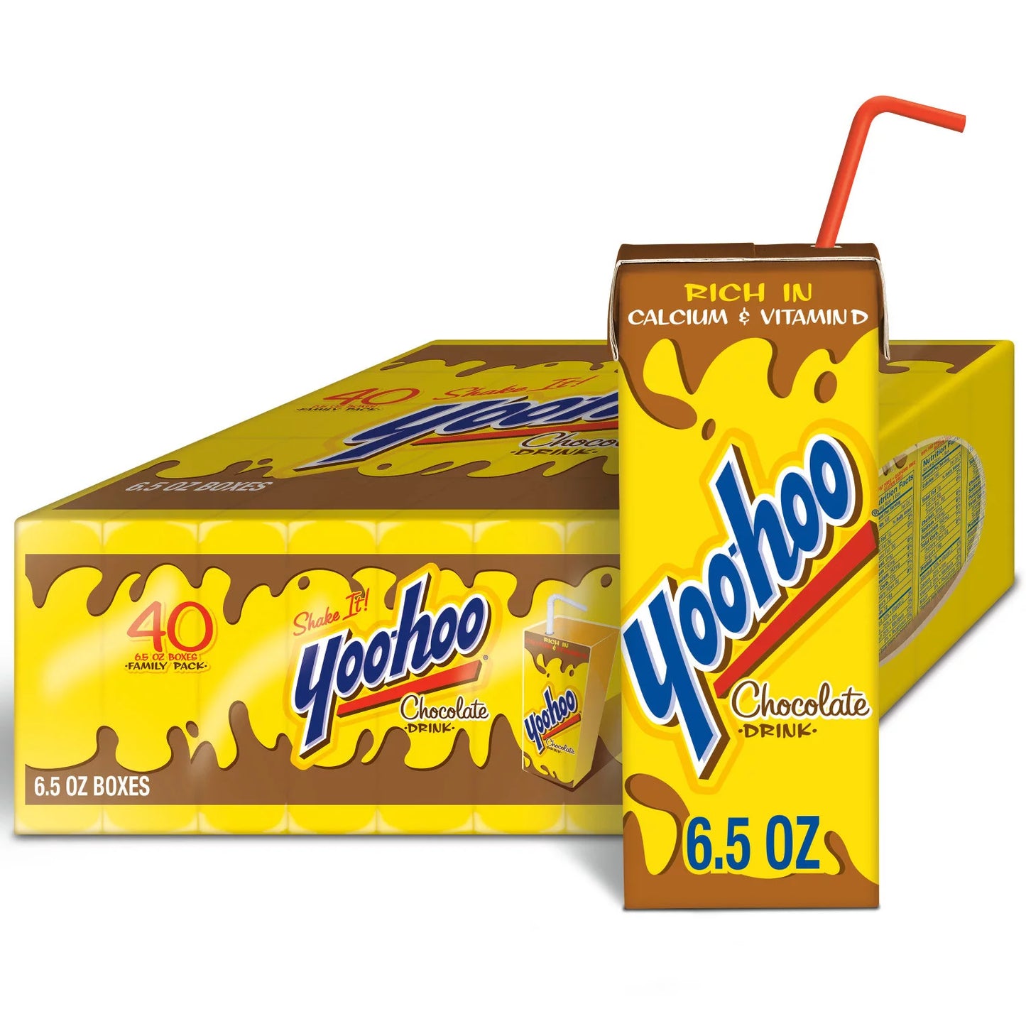 Yoo-hoo Chocolate Drink (6.5 fl. oz., 40 Packs.) - wholesale