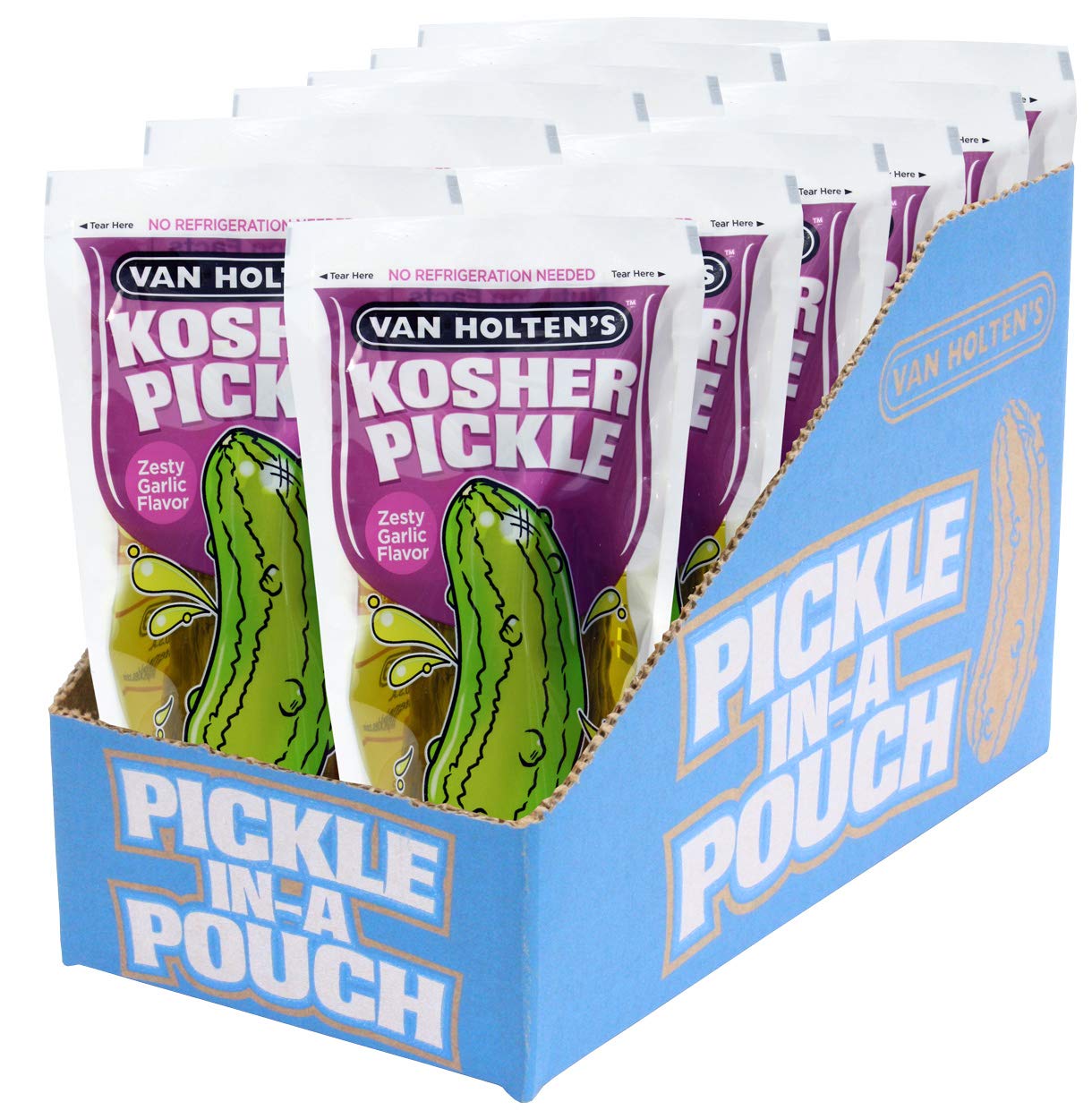 Van Holten's Pickles - Jumbo Pickle-In-A-Pouch - 12 Pack - Multiple Flavours - Wholesale