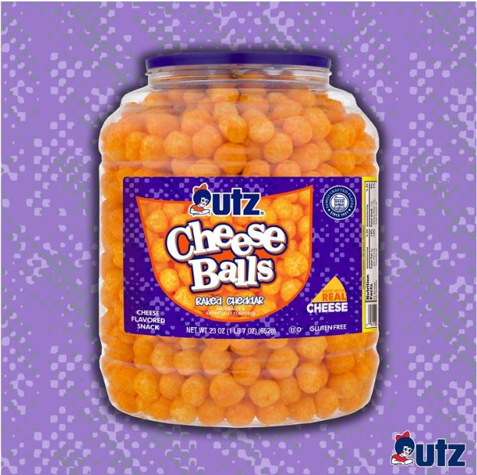 Utz Cheese Balls Cheddar Barrel - USA - Rare Exotic