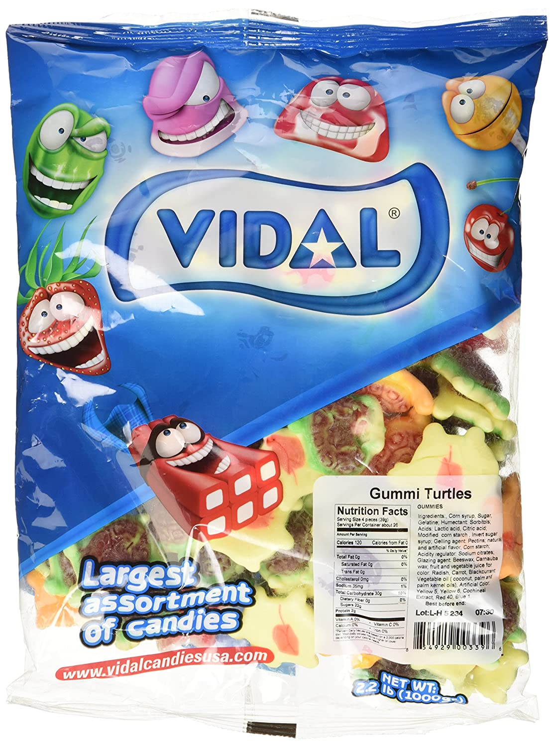Vidal Gummi Turtles 2.2lb
